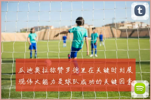瓜迪奥拉称赞罗德里在关键时刻展现伟大能力是球队成功的关键因素